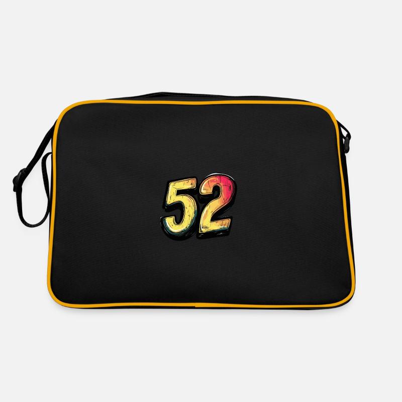 52 Zahl Comic Retro Tasche