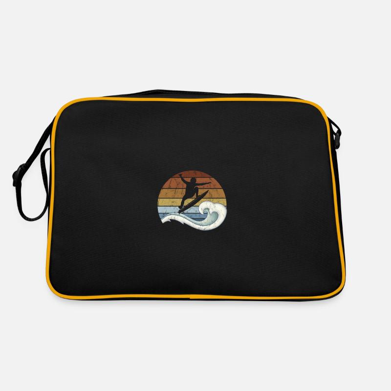 Retro Sunset Surfer Kick Out Waves Surf Retro Bag