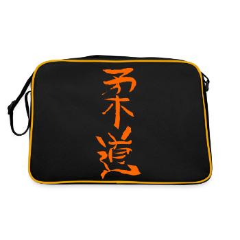 Judo (Gentle Way) Écriture japonaise - Sac Retro - noir/or - Dos