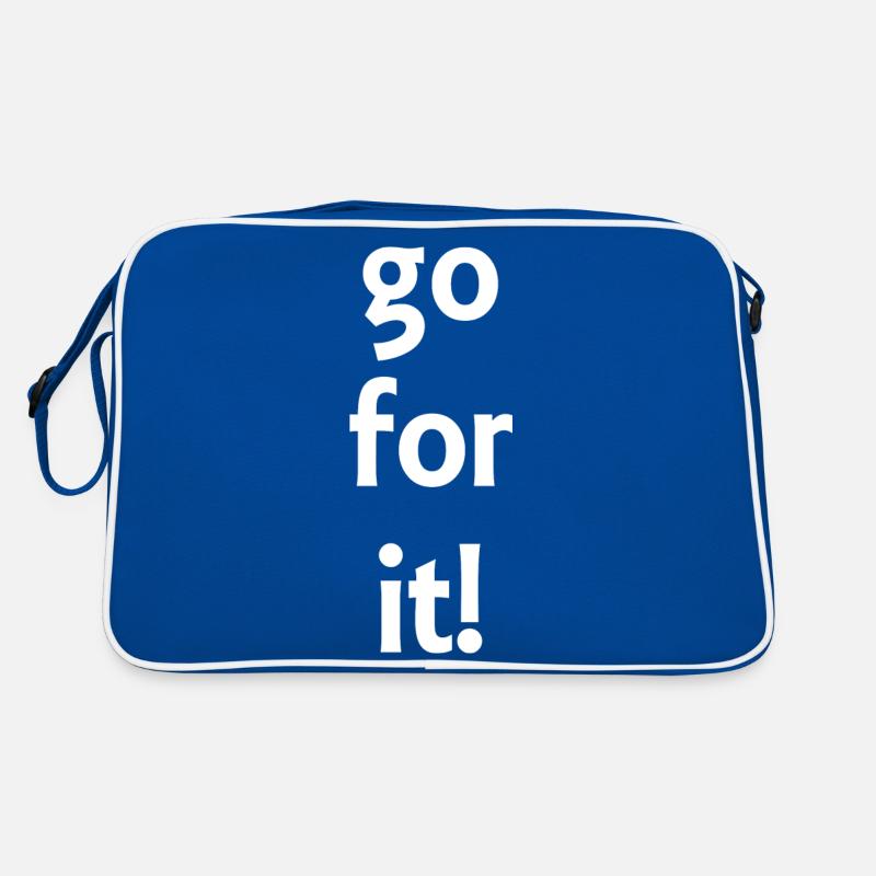 go for it! - Sprüche - Geschenk Retro Tasche