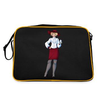 Eleanor - Retro Tasche - Schwarz/Gold - Hinten