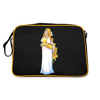 Goldmarie - Retro Tasche - Schwarz/Gold - Hinten