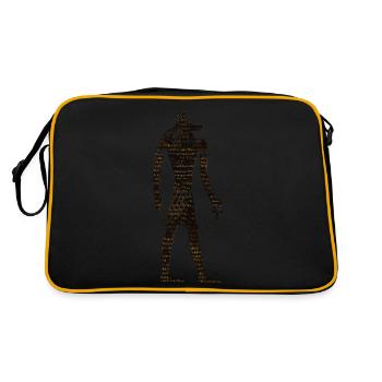 Ägypten Ägypten Isis Pharaonen Pharaonen Pyramide Afrika - Retro Tasche - Schwarz/Gold - Hinten