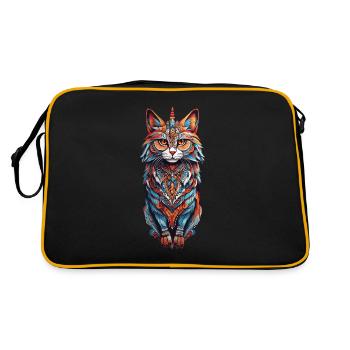 Mystic Cat Shamanism & Spirit Design - Retro Bag - black/gold - Back