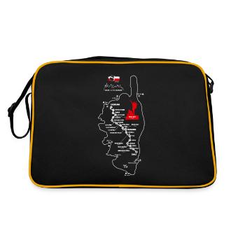 Randonnée Corse GR 20 carte GR20 corse rando gr20 - Sac Retro - noir/or - Dos