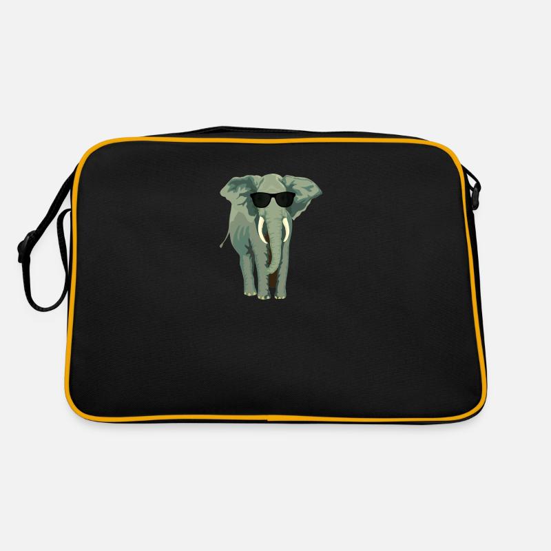 Éléphant avec lunettes de soleil Sac Retro