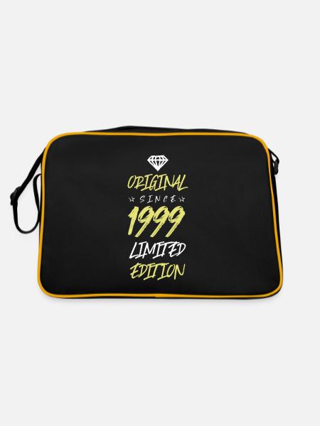 1999 limited edition - Retro Tasche - Schwarz/Gold - Hinten