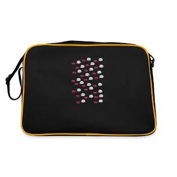 Bohnen - Retro Tasche - Schwarz/Gold - Hinten