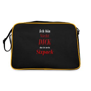 Sixpack - Retro Tasche - Schwarz/Gold - Hinten