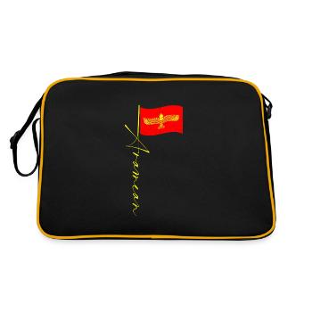 Syrien Aramäer Aram Damaskus Assyrien Antike - Retro Tasche - Schwarz/Gold - Hinten