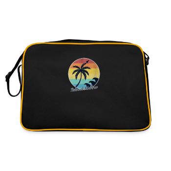 Palma de Mallorca - Retro Tasche - Schwarz/Gold - Hinten