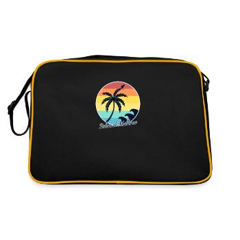 Palma de Mallorca - Retro Tasche - Schwarz/Gold - Hinten
