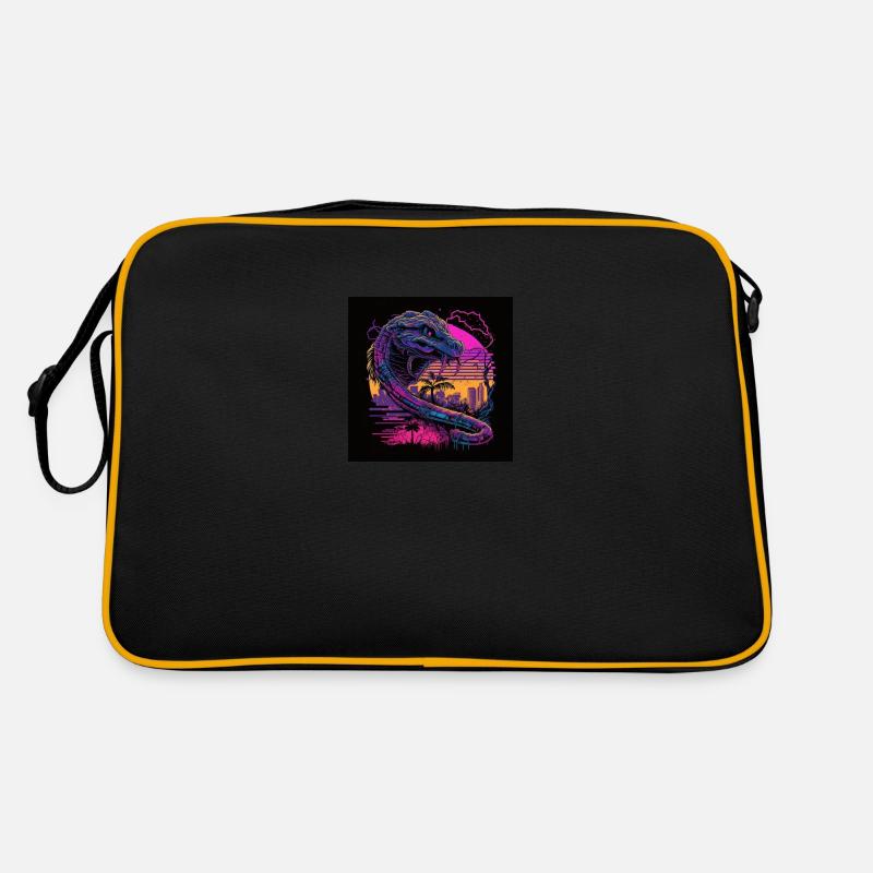 Camel with neon colors, synthwave / 80s Retro Bag