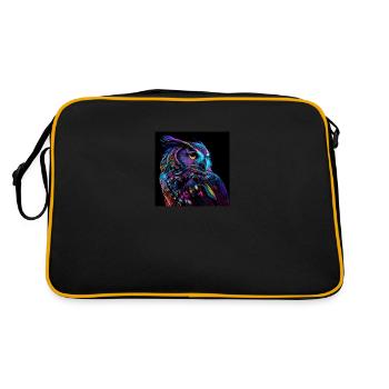 OWL DESIGNER PRINT, DESIGN UNIQUE 2. - Sac Retro - noir/or - Dos