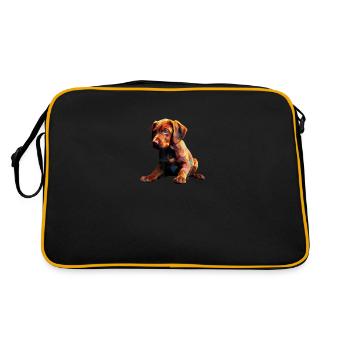 Vizsla Puppy Dog Pop Art - Sac Retro - noir/or - Dos