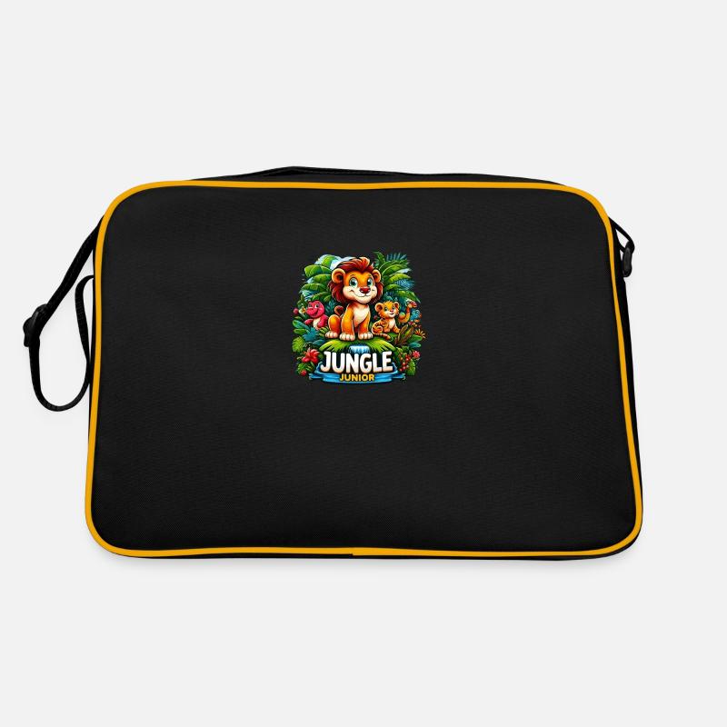 Dschungel-Junior-Abenteuer - Retro Tasche - Schwarz/Gold