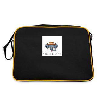 Mr Elefant - Retro Tasche - Schwarz/Gold - Hinten