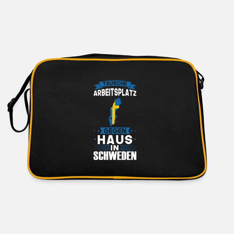 Schweden Flagge Schwedisch Geschenk Retro Tasche