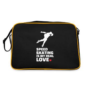 I love speed skating - Retro Bag - black/gold - Back