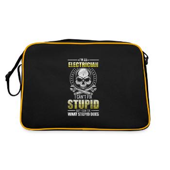 Electricity Watt Lightning - Retro Bag - black/gold - Back