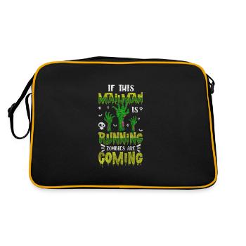 Postman, parcel service, courier - Retro Bag - black/gold - Back