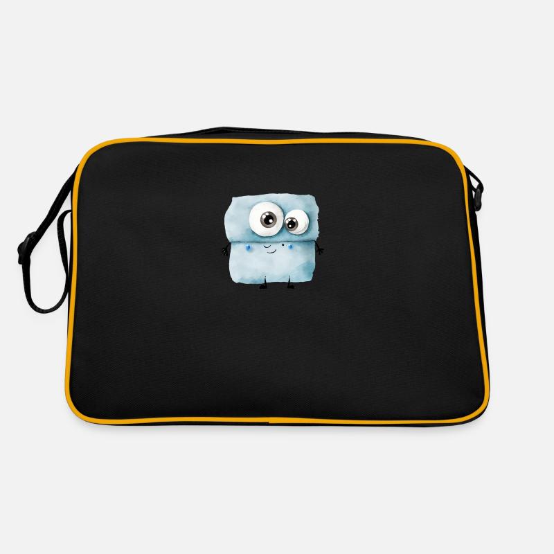Putziges Monster Zeichnung Retro Tasche