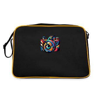 Kids Camera Abstract Colorful - Retro Bag - black/gold - Back