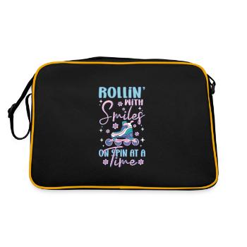 Inline Rollerblades Blade Rollin With Smiles Gifts - Retro Tasche - Schwarz/Gold - Hinten