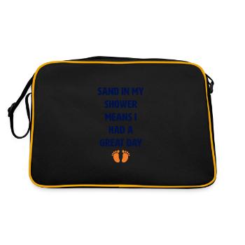 Le sable dans ma douche signifie que j’ai un tol - Sac Retro - noir/or - Dos