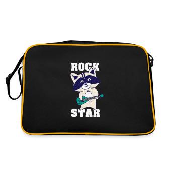Raccoon Rock Star Guitare Rockin' Music Singer - Sac Retro - noir/or - Dos