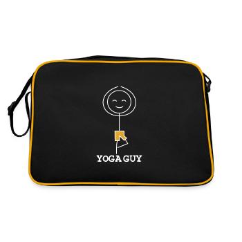 Yoga Man Relaxation Exercise Scribble Sports - Retro Bag - black/gold - Back