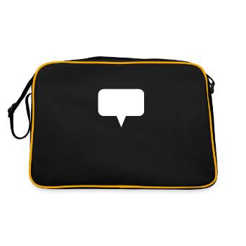 Speech Bubble Thought Bubble Label Speechbubble - Sac Retro - noir/or - Dos