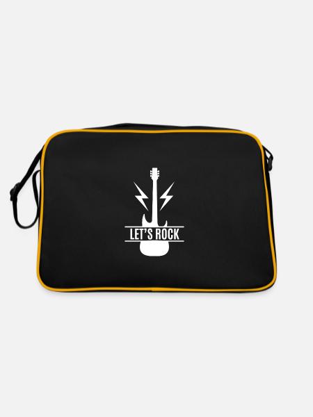 Guitar - Guitar / Let's Rock !!!! Rock band - Retro Bag - black/gold - Back