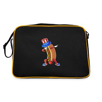 Hot Dog Snack - Retro Bag - black/gold - Back