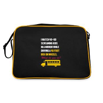 School Bus Driver School Bus - Retro Bag - black/gold - Back