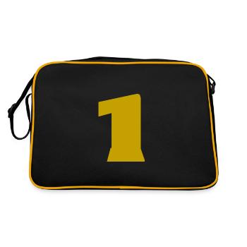 1. 1 AN. 1er ANNIVERSAIRE. ANNIVERSAIRE 1 AN - Sac Retro - noir/or - Dos