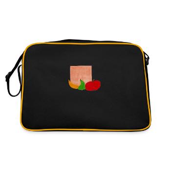 SquaredFruits - Retro Tasche - Schwarz/Gold - Hinten