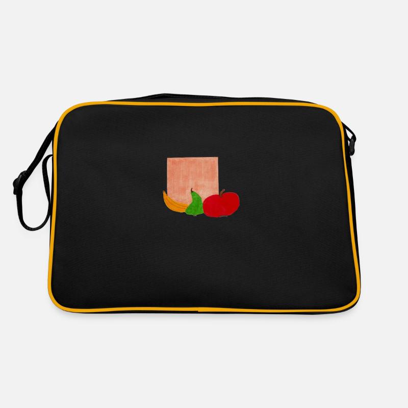 SquaredFruits - Retro Tasche - Schwarz/Gold