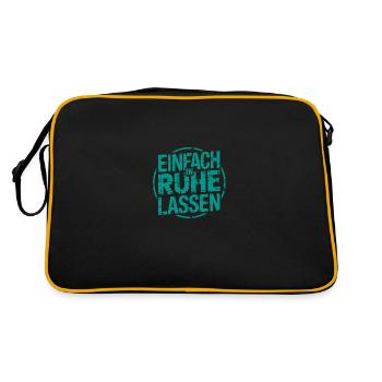 Lasst mir meine Ruhe - einfach in Ruhe lassen - Retro Tasche - Schwarz/Gold - Hinten
