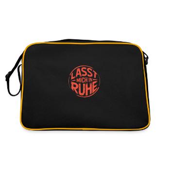 Lasst mir meine Ruhe - einfach in Ruhe lassen - Retro Tasche - Schwarz/Gold - Hinten