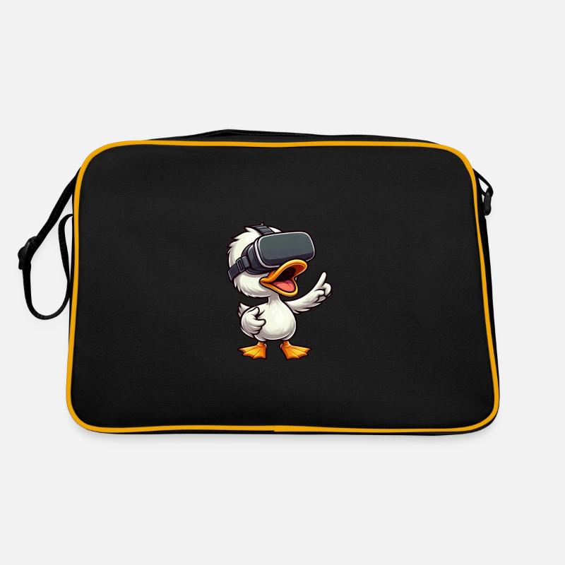 VR Ente Gamer Zocker Computer Nerd Retro Tasche