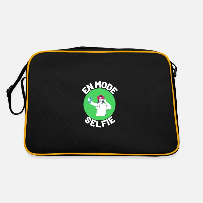En mode selfie humour photo insta influenceuse - Sac Retro - noir/or