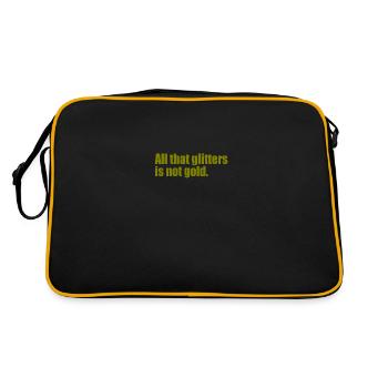 All that glitters is not gold quote - Retro Bag - black/gold - Back
