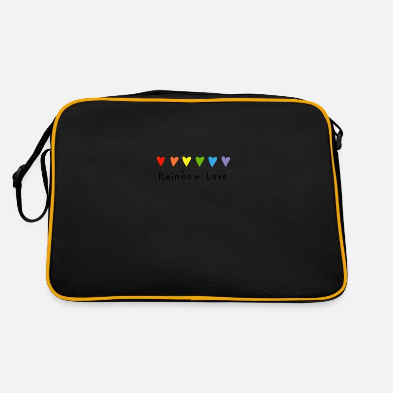Amour arc-en-ciel - Sac Retro - noir/or