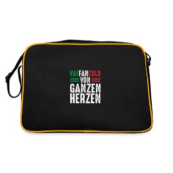 Italien Italiener Vaffanculo - Retro Tasche - Schwarz/Gold - Hinten