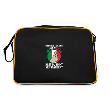 Italien Italiener Vaffanculo - Retro Tasche - Schwarz/Gold - Hinten
