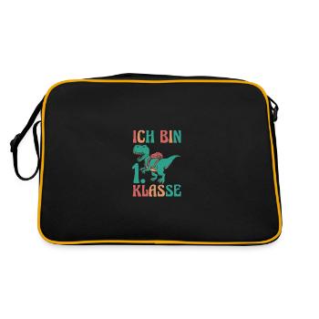 Dino, enfant de première année, début de la scolarisation - Sac Retro - noir/or - Dos