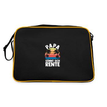 Vacation Vacationer Father Dad - Retro Bag - black/gold - Back