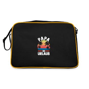 Vacation Vacationer Father Dad - Retro Bag - black/gold - Back