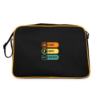 Joueur de fléchettes Fléchettes - Sac Retro - noir/or - Dos